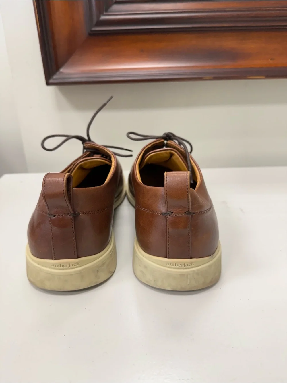 Amberjack Men's Brown Leather Casual Lace-Up Shoes